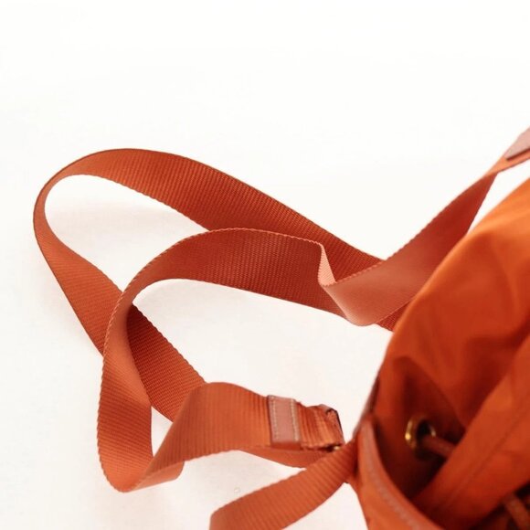 PRADA Backpack Nylon Orange Gold Auth 155325V main image 4